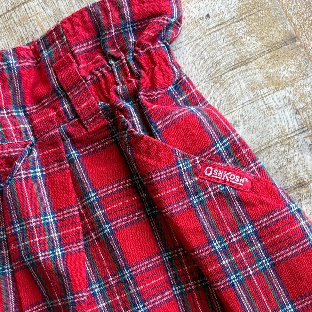 Vintage Oshkosh Red Plaid Skirt size 6x